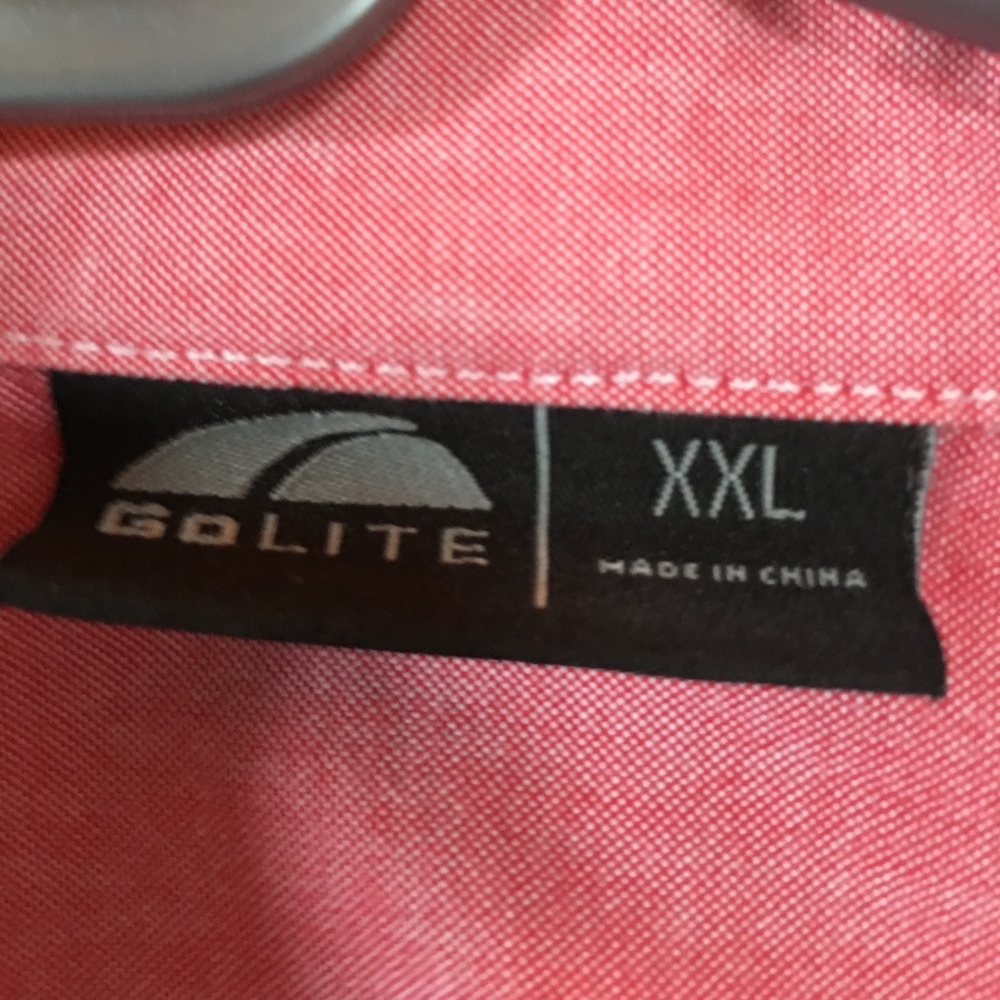 Men's GoLite Red Button Down Long Sleeve